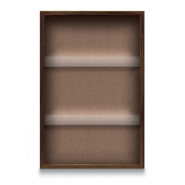 United Visual Products Outdoor Enclosed Combo Board, 48"x36", Satin Frame/Green & Buff UVCB4836OD-GREEN-BUFF - main